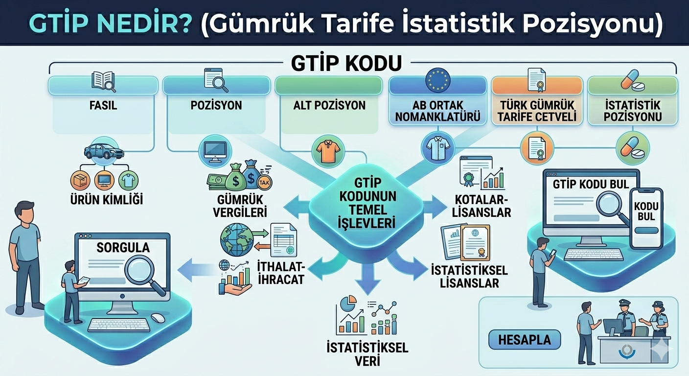 GTİP Nedir? 2026 Güncel Rehber Yanlış Kod Kullanmanın Cezası